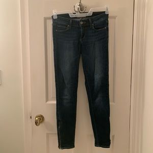Paige Verdugo Ankle Jeans w/ Ankle Zippers,  sz 25